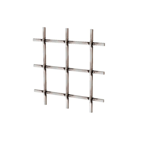 Designs Of Distinction .75in Multi-Crimp Single Square Decorative Grille - Antique Pewter, 24in W x 72in L Sheet 01SQ2472332PAP1 - main